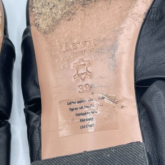 LEWIT  Cara Knotted Mules Black Size 39 - Picture 7 of 11